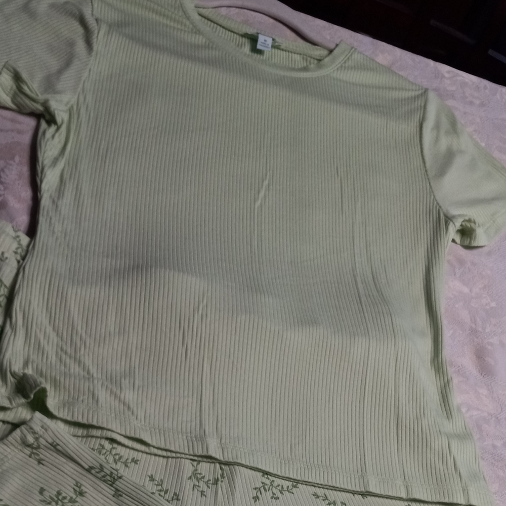 dip Sleepwear Light Green Ribbed Top & Lounge Pants - Picture 6 of 7